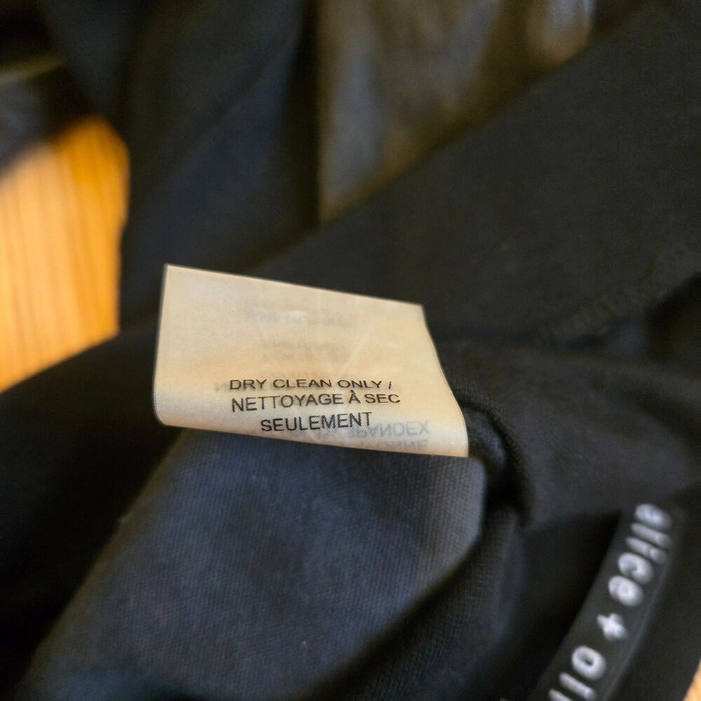 Alice + Olivia Women Leggings Skinny Pants Leather Panels Black Size 6 Moto Edgy - Picture 13 of 14